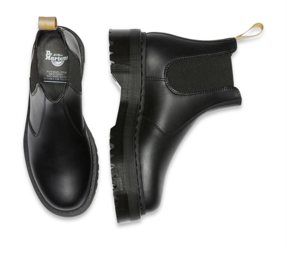 Dr Martens Schweiz Zürich Black Felix Rub Off Vegan 2976 Quad Chelsea