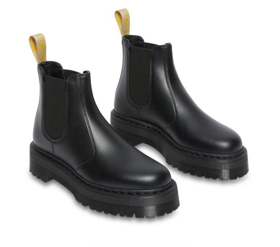 Dr Martens Schweiz Zürich Black Felix Rub Off Vegan 2976 Quad Chelsea