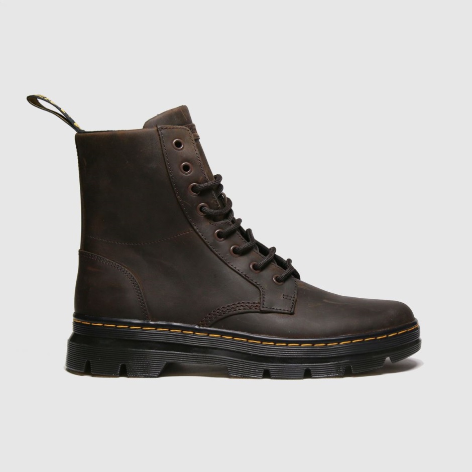 Braune Dr Martens Kämme Lederstiefel Dr Martens Schweiz