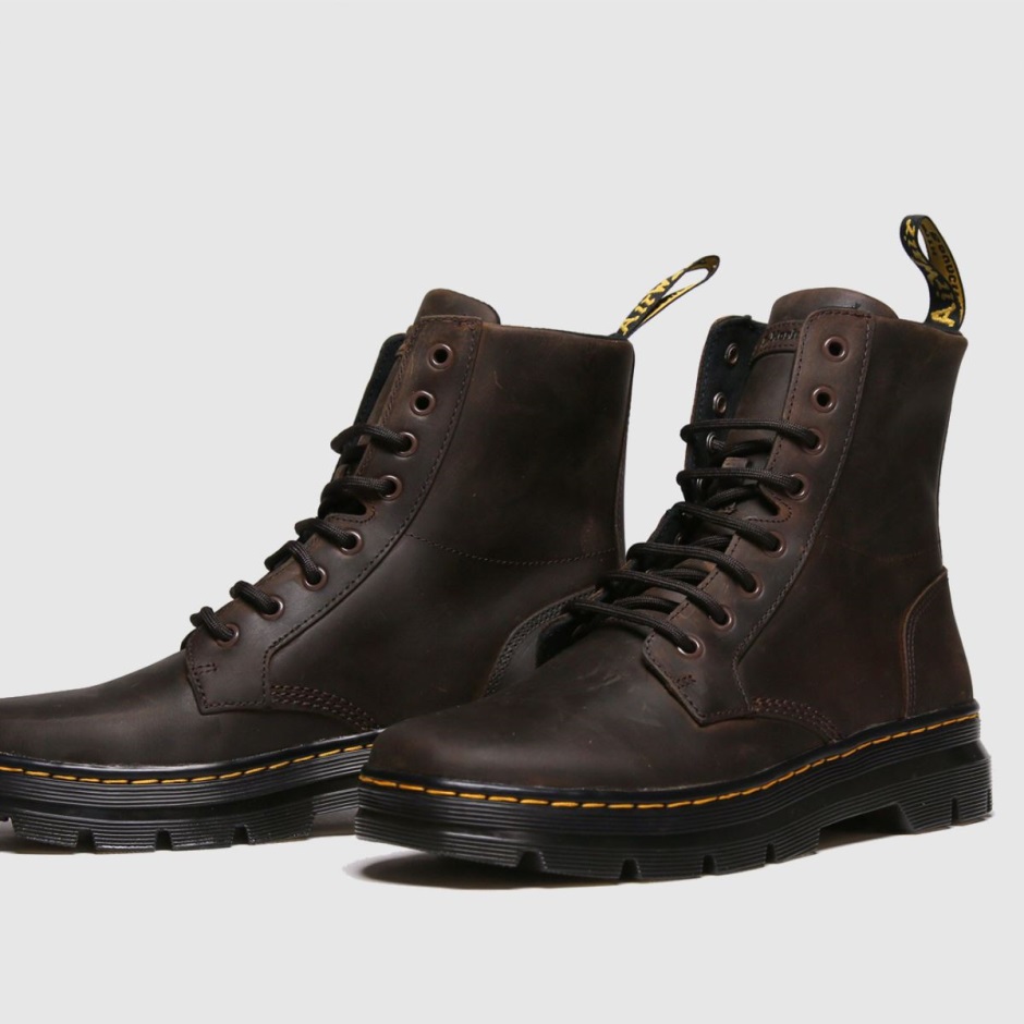 Braune Dr Martens Kämme Lederstiefel Dr Martens Schweiz
