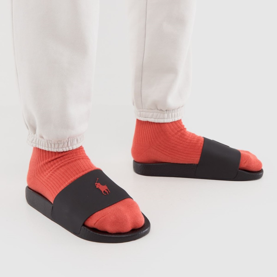 Dr Martens Schweiz Zürich Polo Ralph Lauren Polo Slide Sandals Black