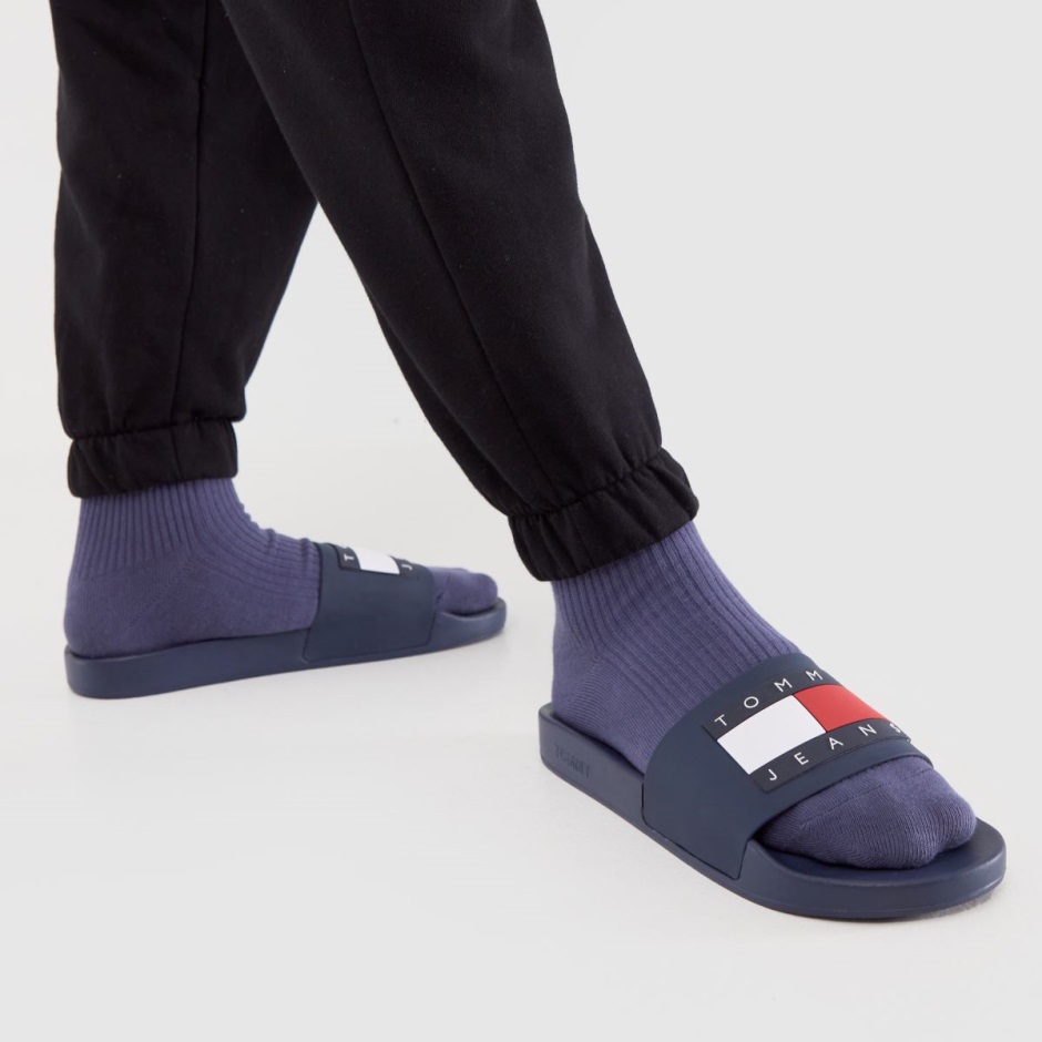 Navy Dr Martens Schweiz Tommy Jeans Flag Pool Slide Sandalen