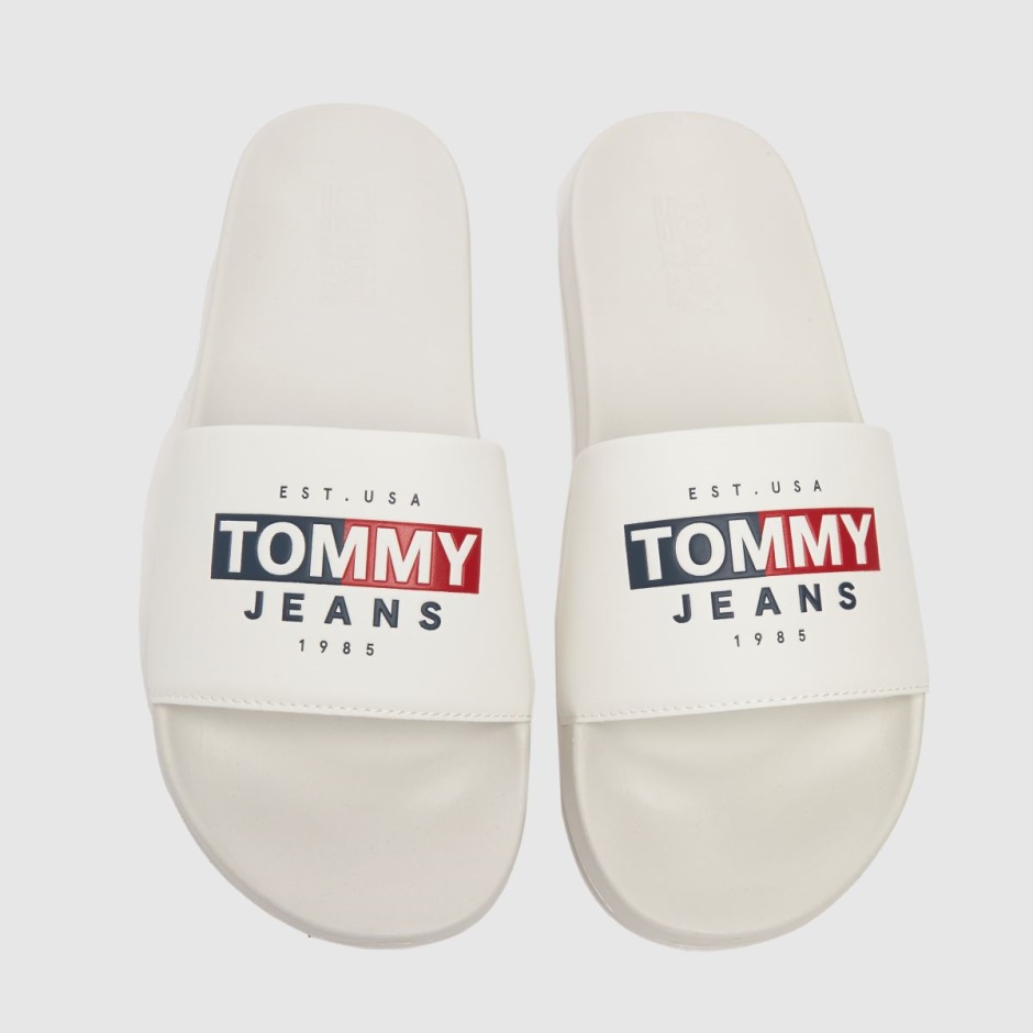 Weiße Tommy Jeans Saisonale Pool Sandalen Dr Martens Schweiz