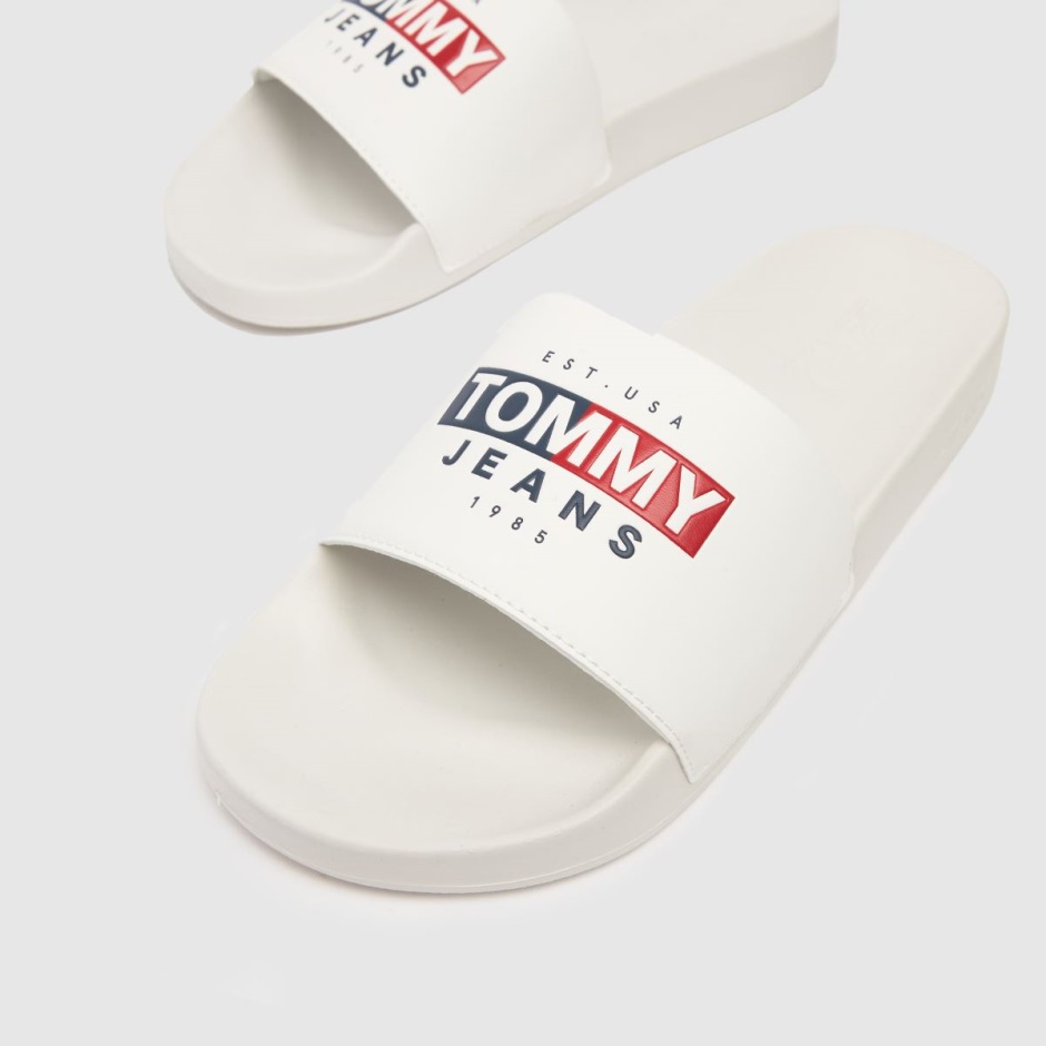 Weiße Tommy Jeans Saisonale Pool Sandalen Dr Martens Schweiz