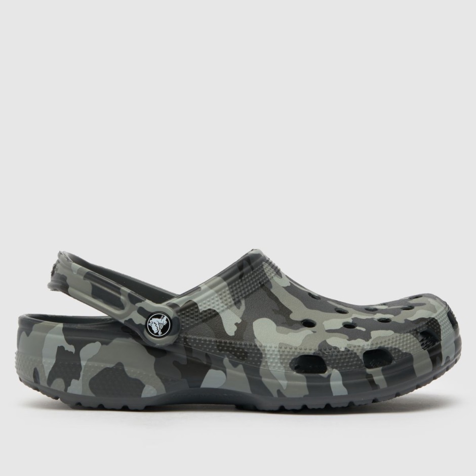 Graue Dr Martens Schweiz Crocs Classic Camo Clog Sandalen