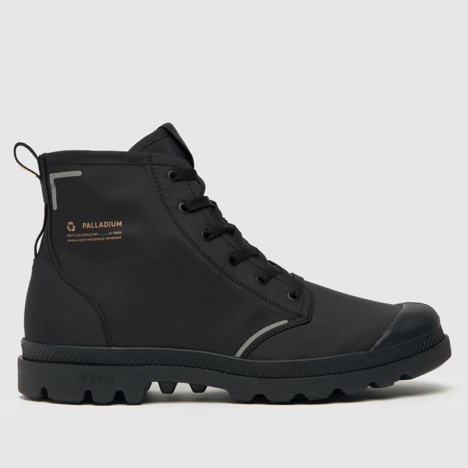Black Dr Martens Schweiz Palladium Pampa Lite+rcycl Wp+ Trainers
