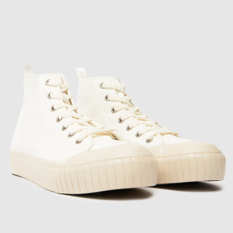 White Schuh Webb Canvas High Top Trainers Dr Martens Schweiz