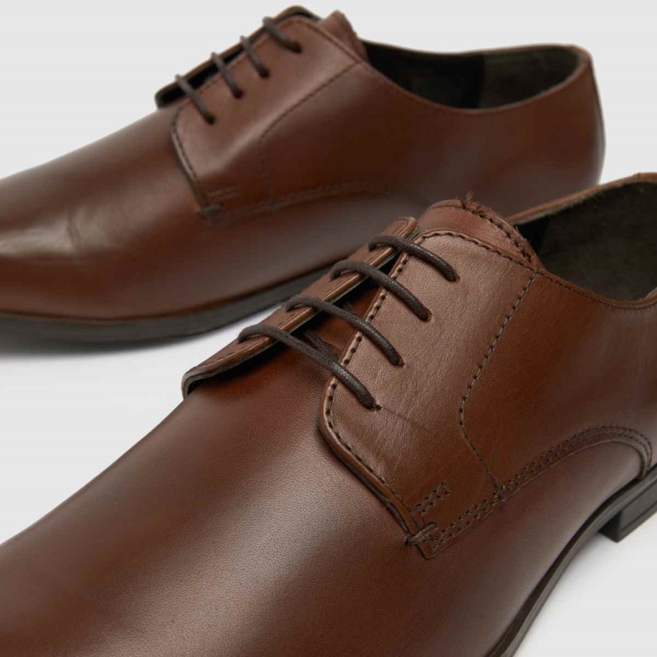 Brown Dr Martens Schweiz Schuh Ramon Leather Derby Shoes