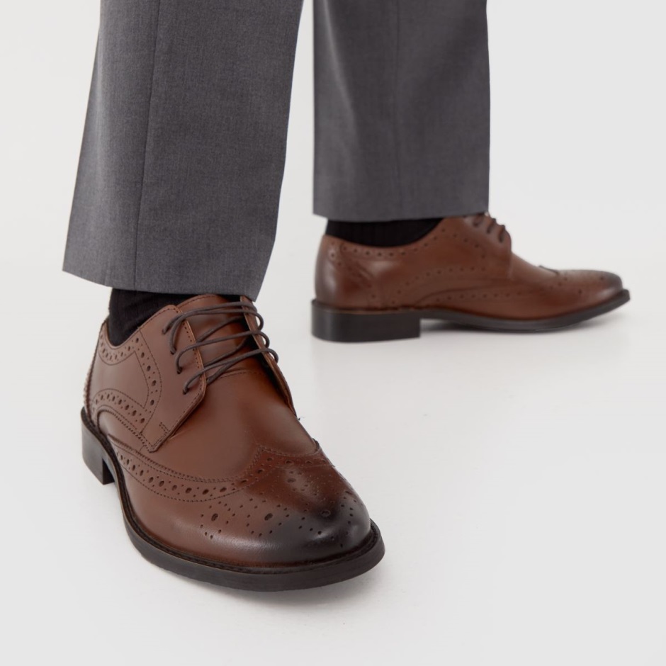 Dr Martens Schweiz Zürich Brown Schuh Rowland Leather Brogue Shoes