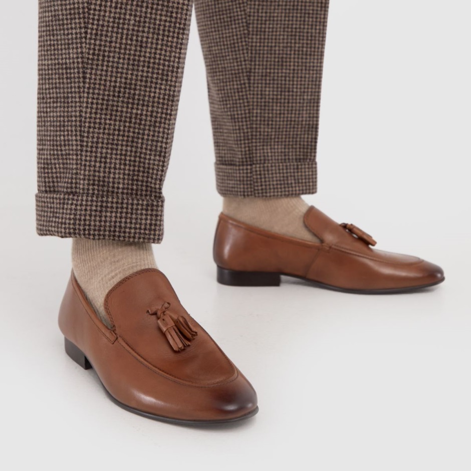 Tan Dr Martens Schweiz Schuh Rhett Tassel Loafer Shoes