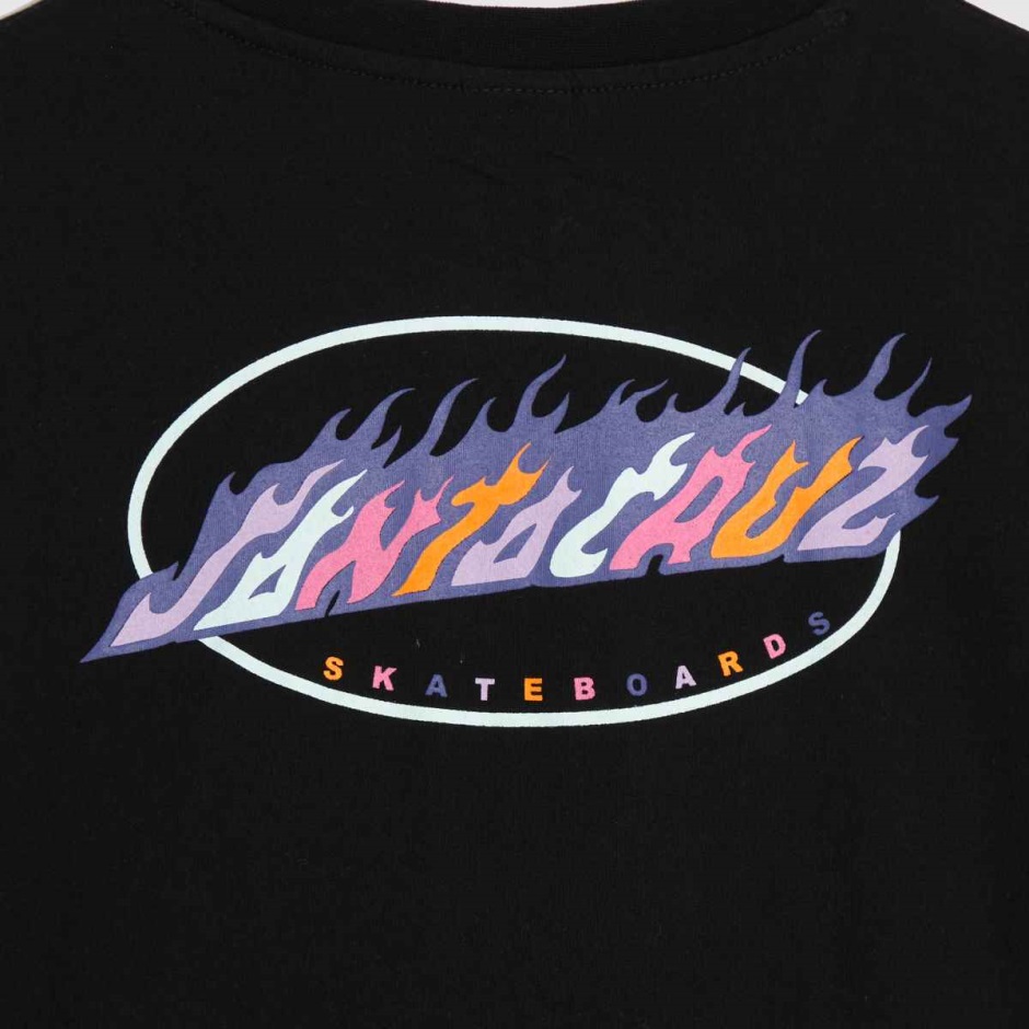 Santa Cruz Oval Flame T-shirt Dr Martens Schweiz Zürich Black