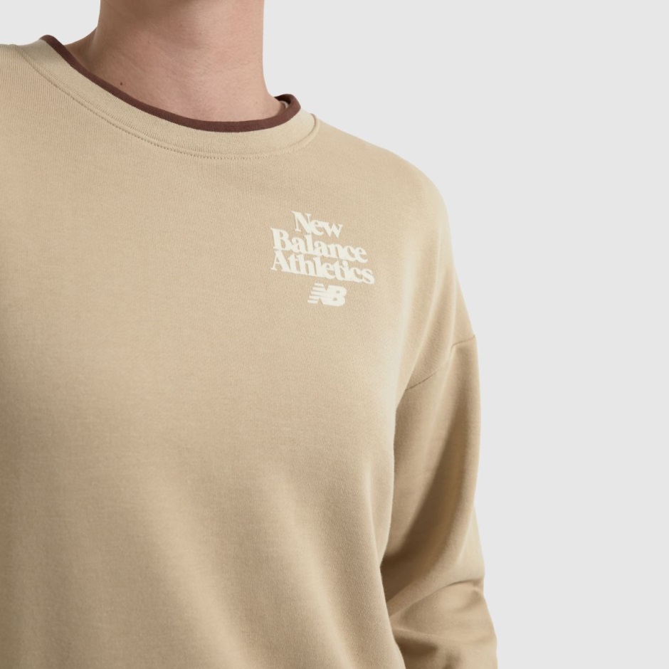 Beige Dr Martens Schweiz New Balance Athletics 70s Run Crewneck