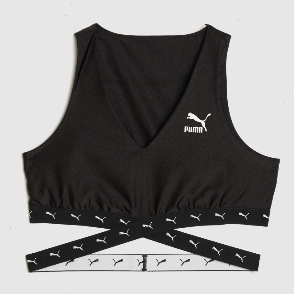 Schwarz Dr Martens Schweiz Puma Wagt Es, Ein Kurz Geschnittenes Top Zu Tragen