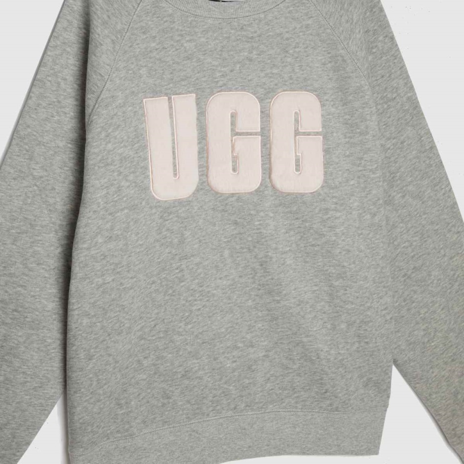 Ugg Madeline Fuzzy Logo Crewneck Dr Martens Schweiz Zürich Grey