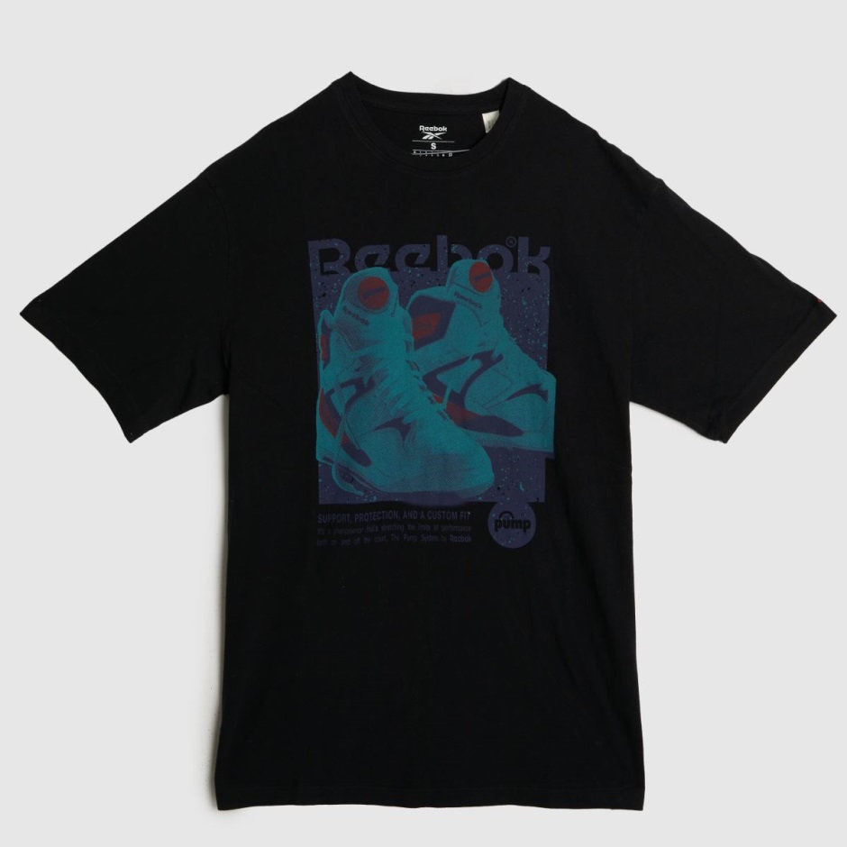 Black Dr Martens Schweiz Reebok Retro Pump T-shirt