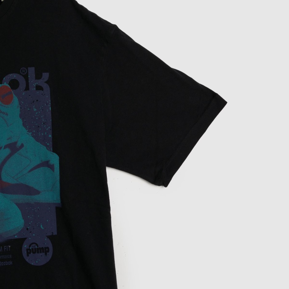 Black Dr Martens Schweiz Reebok Retro Pump T-shirt