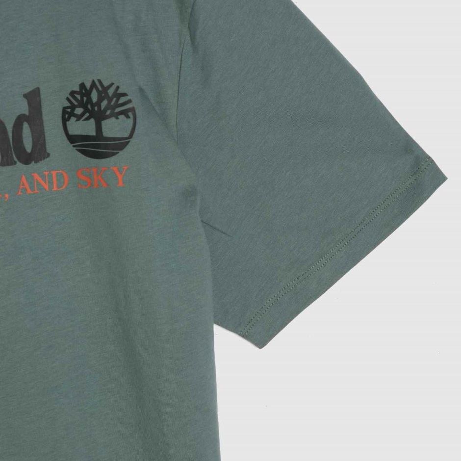 Grünes T-Shirt Mit Logo Auf Der Vorderseite Von Dr. Martens Schweiz Timberland