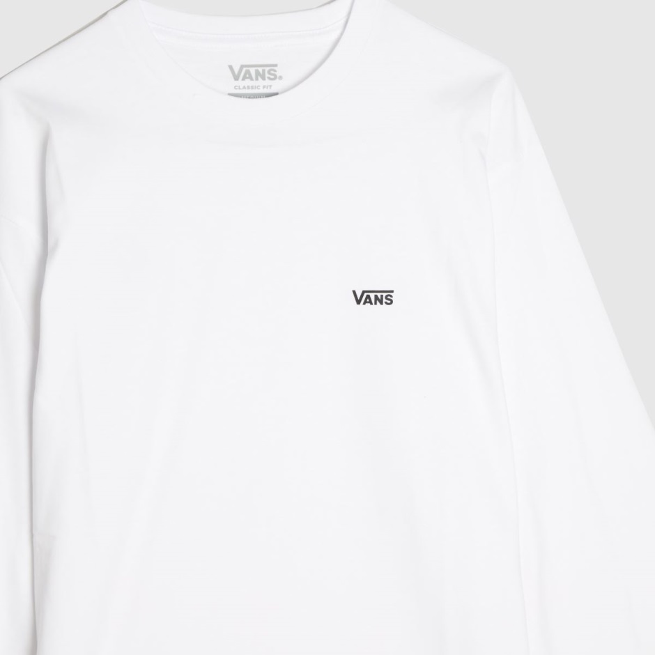 Dr Martens Schweiz Zürich Weiß-schwarzes Vans Linkes Brust T-shirt