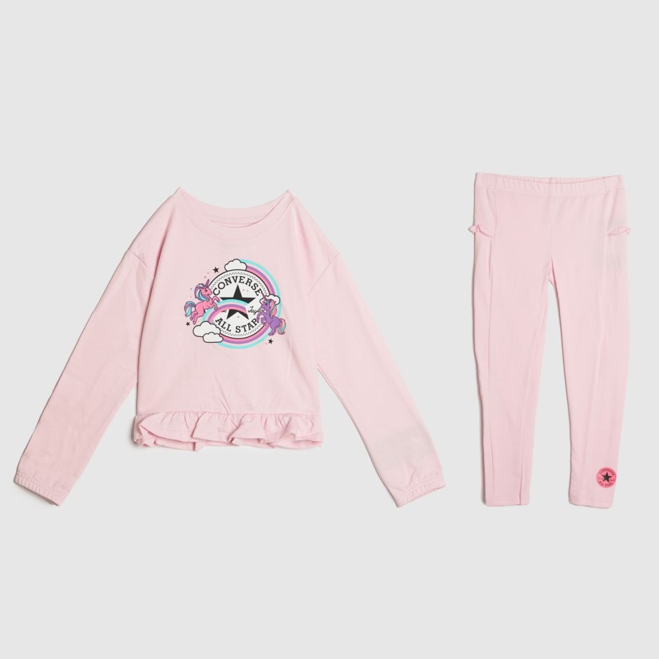 Dr Martens Schweiz Zürich Converse Ruffle Crew And Leggings Set Pale Pink
