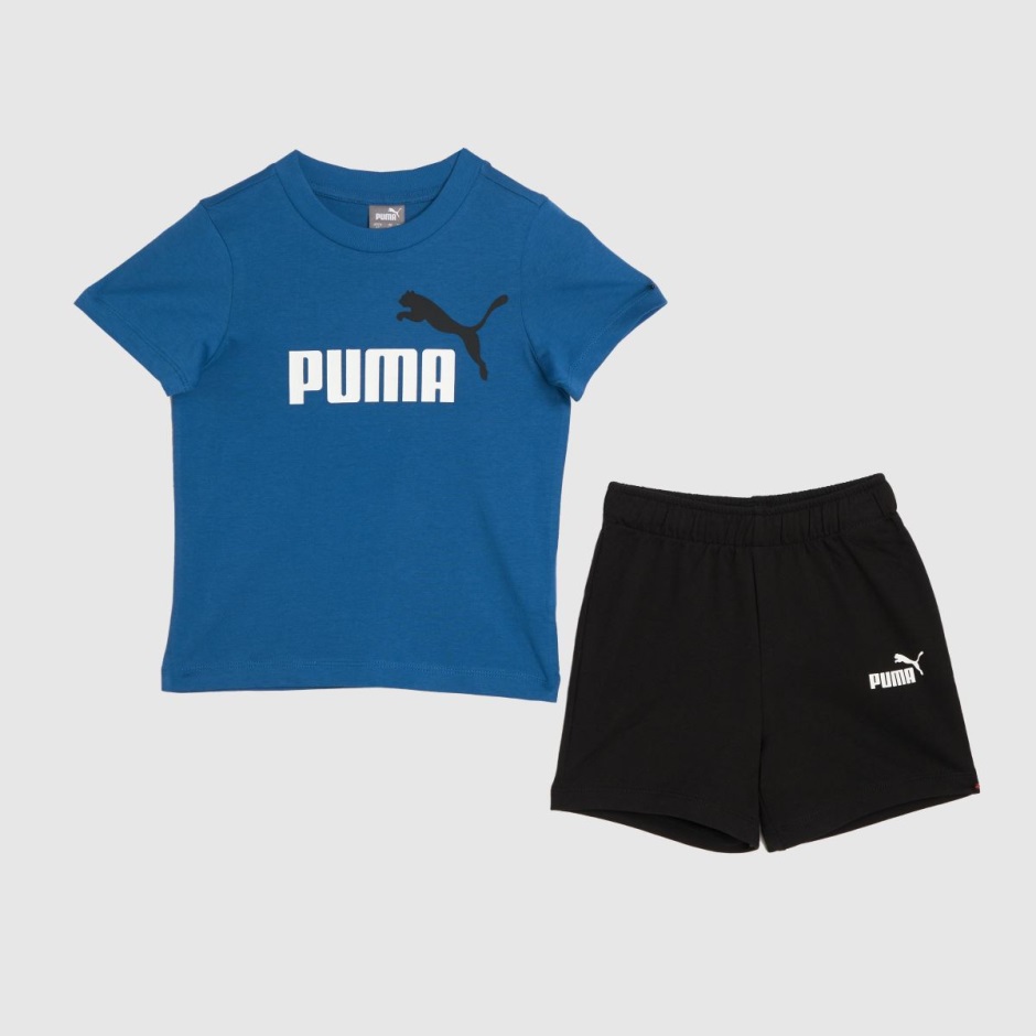 Dr Martens Schweiz Zürich Puma Minicats T-shirt Und Shorts Schwarz Und Blau