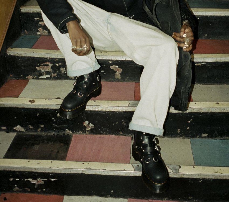 Schwarz ölige Illusion Dr Martens Schweiz Jadon Tgf