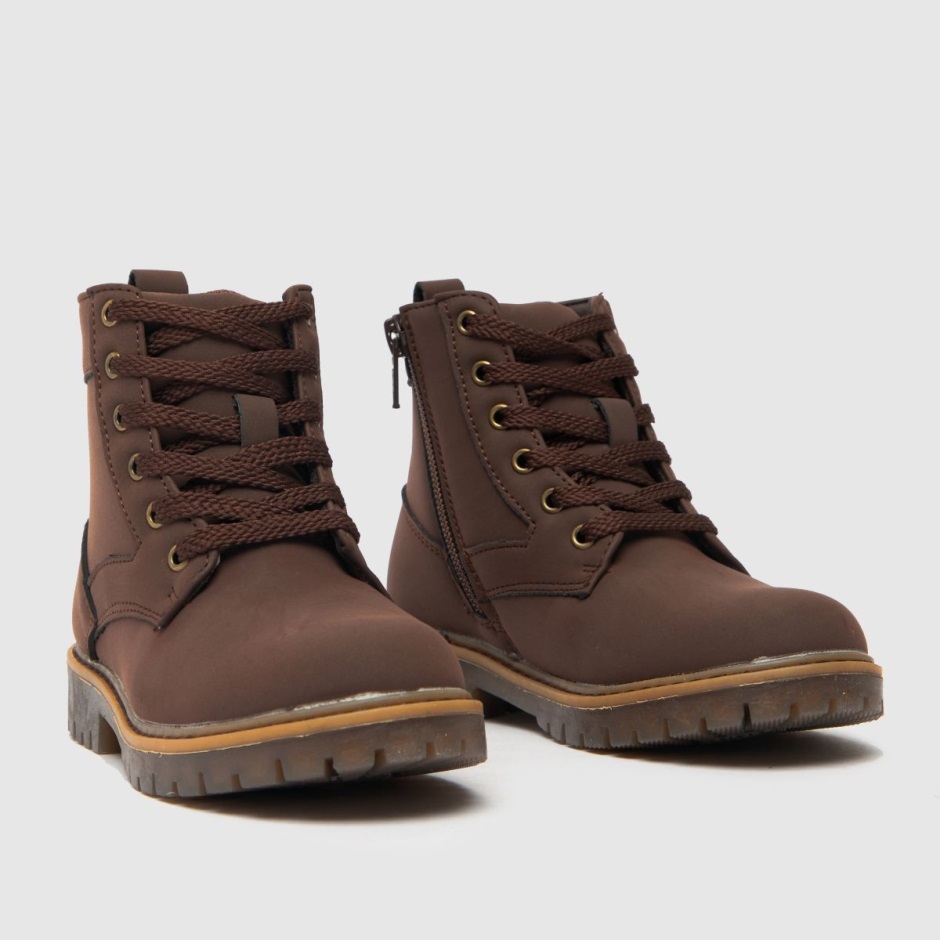 Dr Martens Schweiz Zürich Schuh Change Lace Up Boys Junior Boots Brown