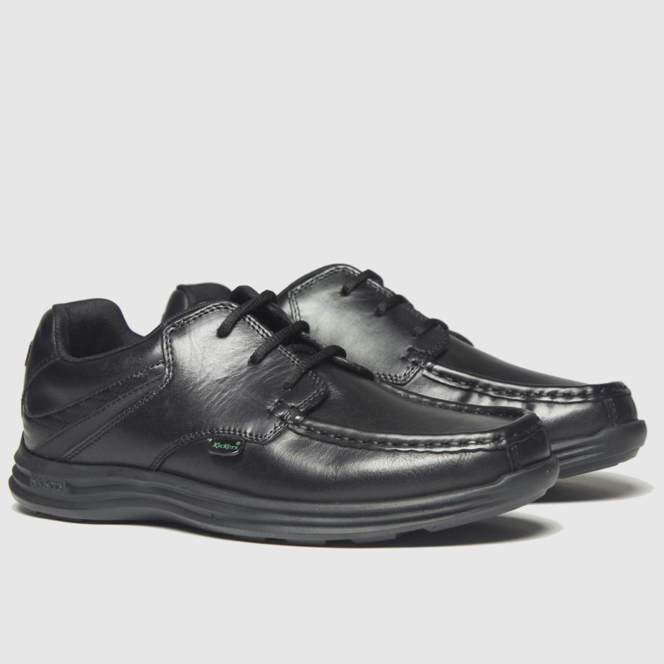 Schwarz Dr Martens Schweiz Kickers Reasan Lace Jungen Jugendschuhe