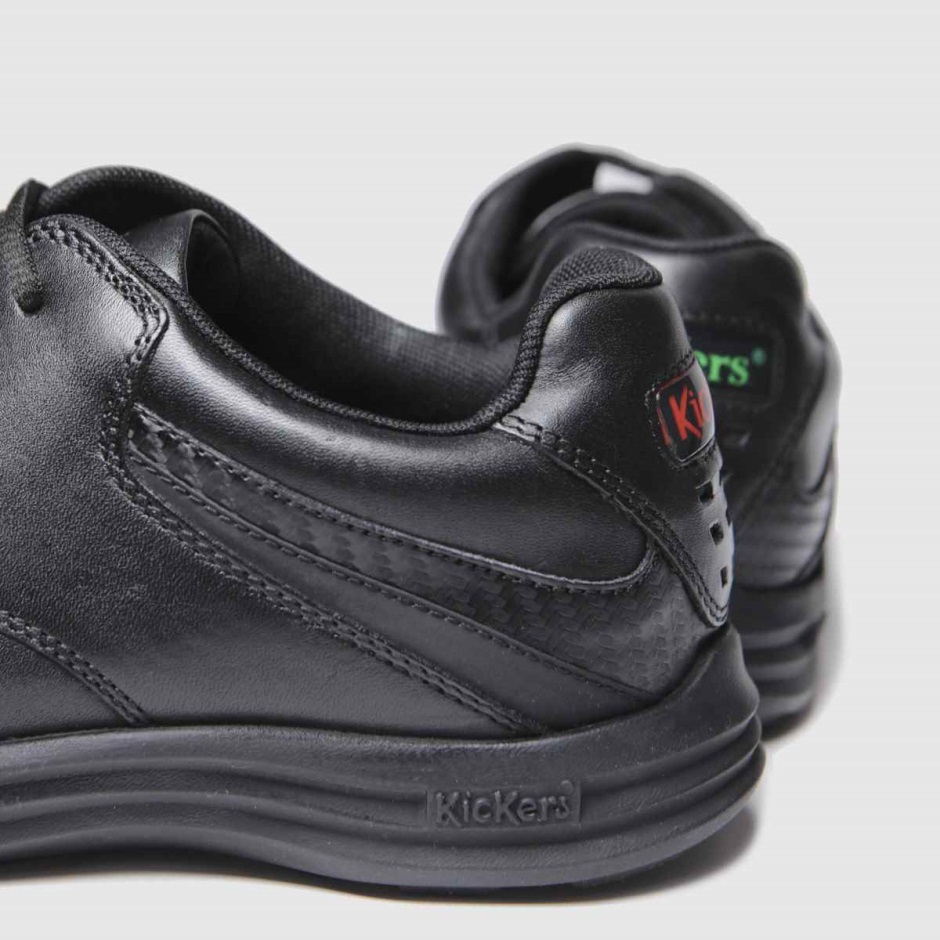 Schwarz Dr Martens Schweiz Kickers Reasan Lace Jungen Jugendschuhe