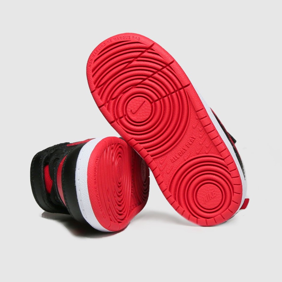 Dr Martens Schweiz Zürich Nike Court Borough Low 2 Jungen Kleinkind Turnschuhe Schwarz-rot