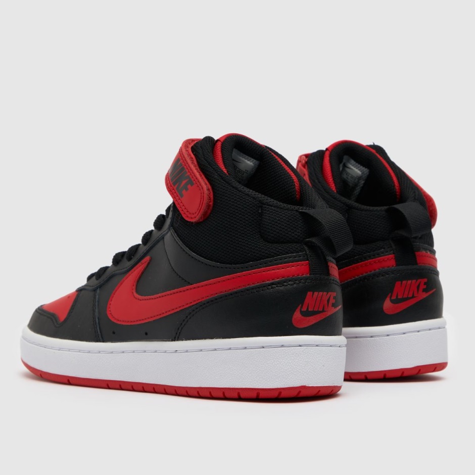 Schwarz-rot Nike Court Borough Mid 2 Jungen Jugendtrainer Dr Martens Schweiz