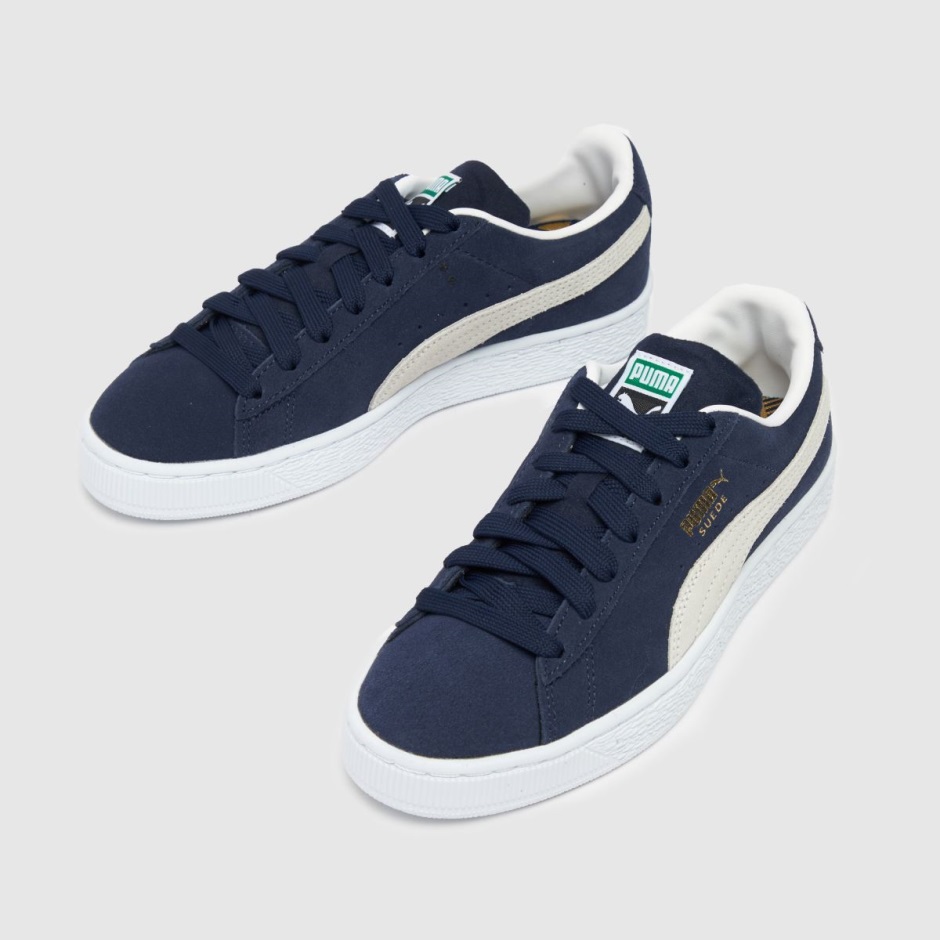 Marine-weiß Dr Martens Schweiz Puma Wildleder Classic Xxi Jungen Jugend Trainer