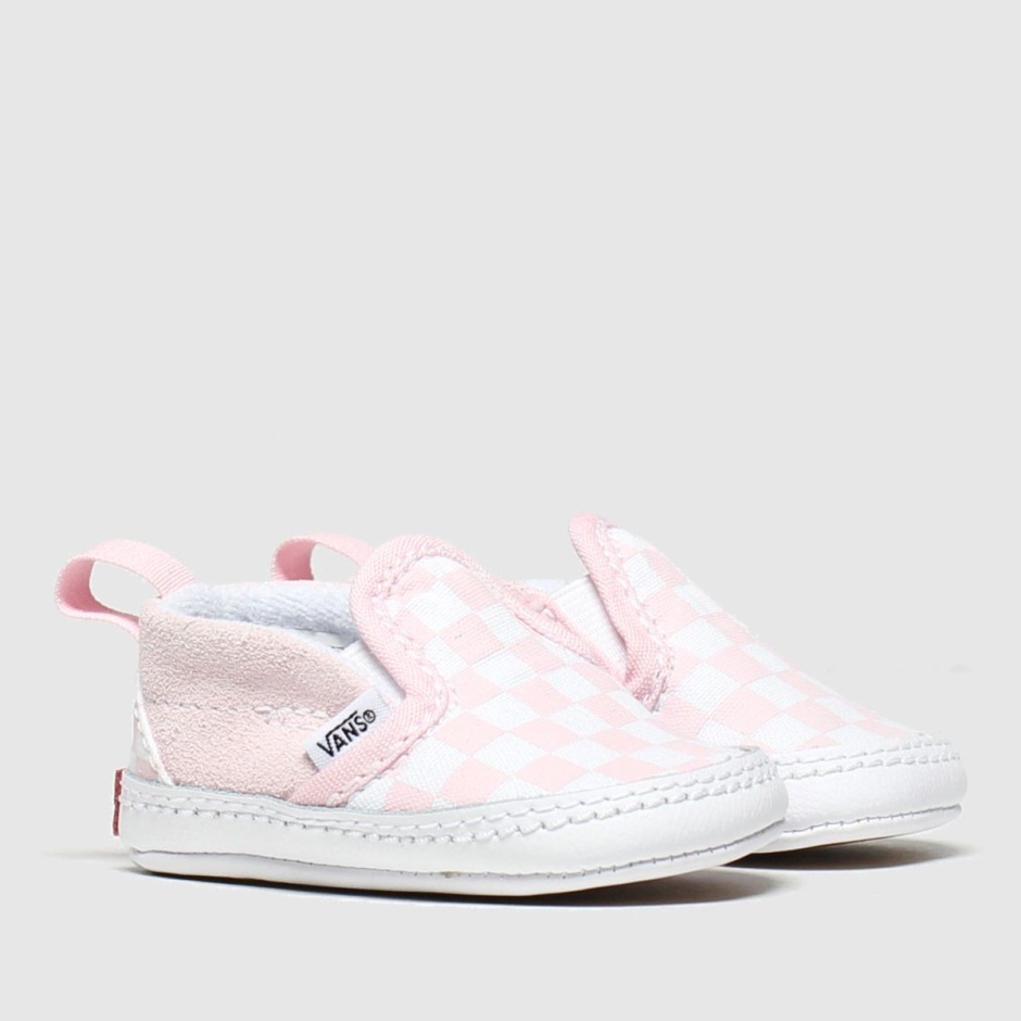 Weiß-pink Dr Martens Schweiz Vans Slip-on V Crib Girls Baby Trainer