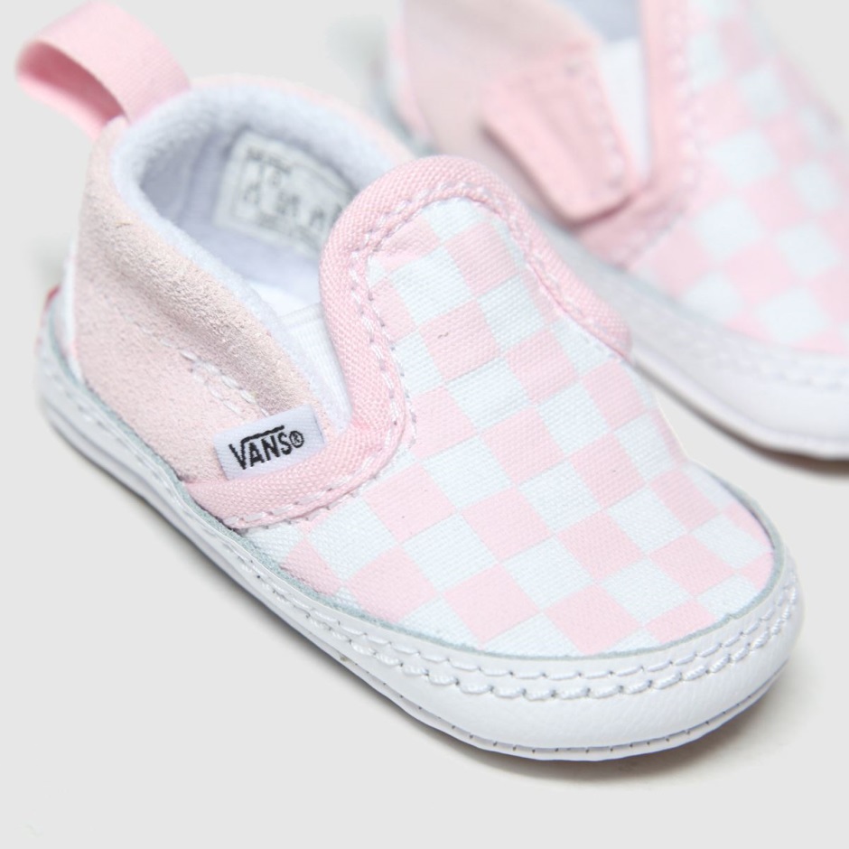 Weiß-pink Dr Martens Schweiz Vans Slip-on V Crib Girls Baby Trainer