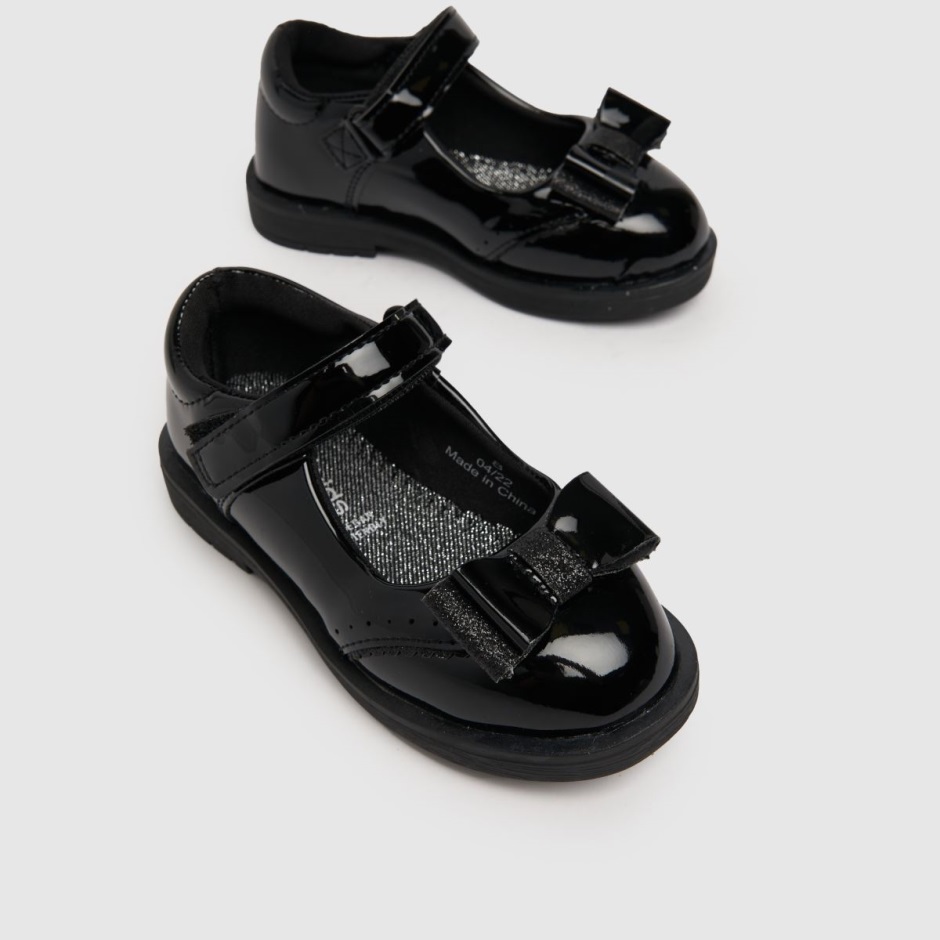 Dr Martens Schweiz Zürich Schuh Laughter Patent Girls Toddler Shoes Black