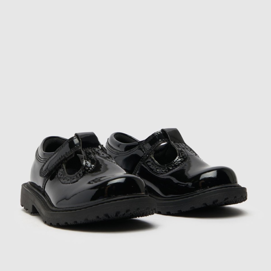 Dr Martens Schweiz Zürich Schuh Lock Patent T-bar Girls Toddler Shoes Black