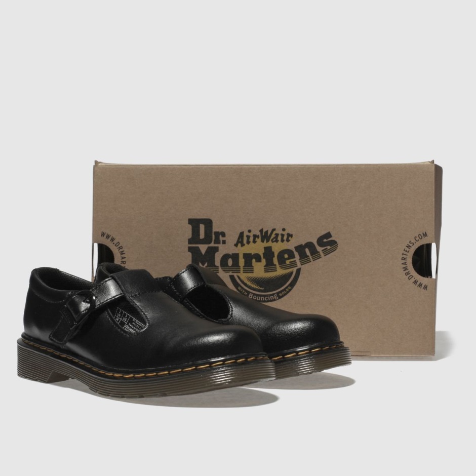 Dr Martens Schweiz Zürich Dr Martens Polley Boys Junior Shoes Black