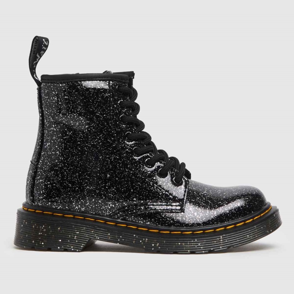 Dr Martens 1460 Cosmic Glitter Girls Junior Boots Dr Martens Schweiz Zürich Black-silver