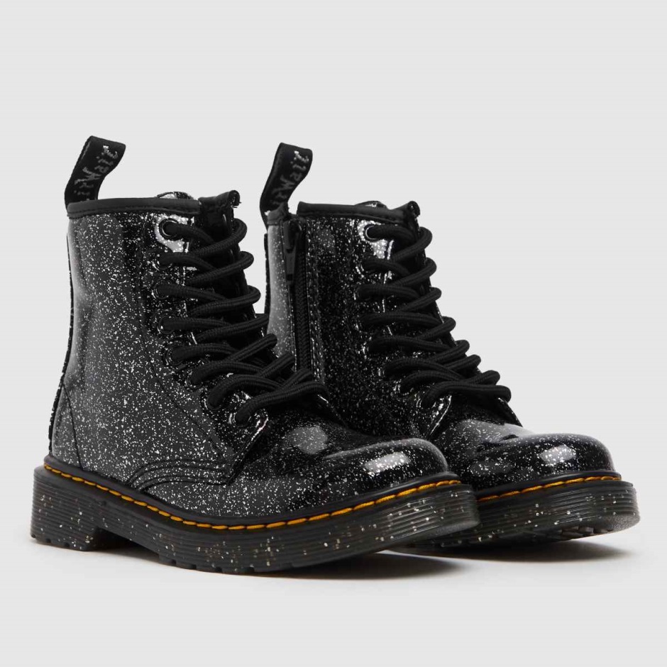 Dr Martens 1460 Cosmic Glitter Girls Junior Boots Dr Martens Schweiz Zürich Black-silver