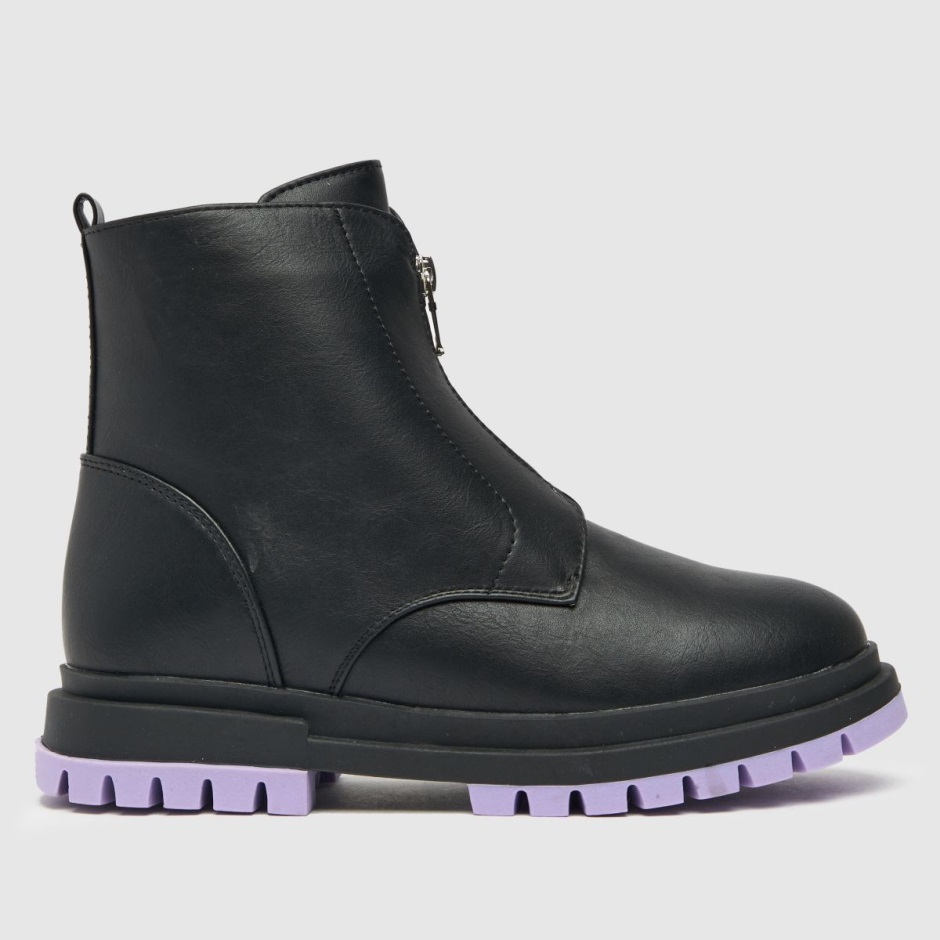 Dr Martens Schweiz Zürich Schuh Cute Front Zip Girls Youth Boots Black-purple