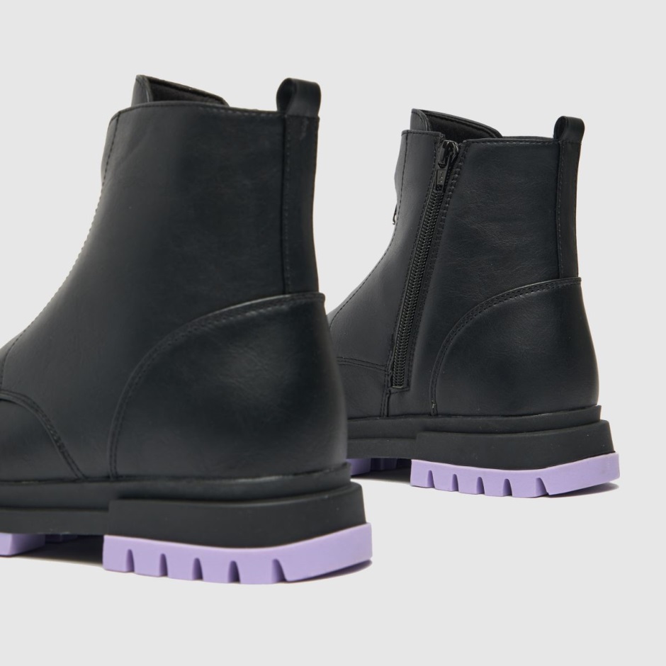 Dr Martens Schweiz Zürich Schuh Cute Front Zip Girls Youth Boots Black-purple
