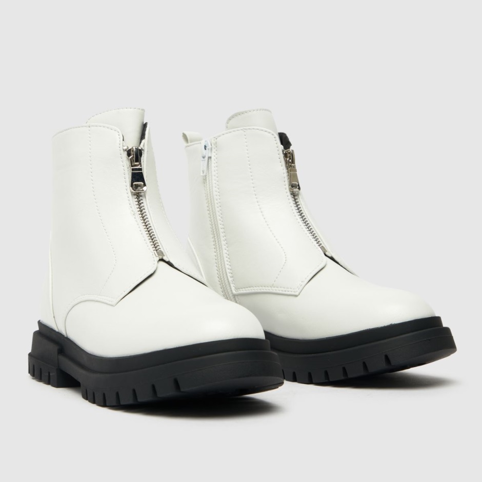 Schuh Cute Front Zip Girls Youth Boots Dr Martens Schweiz Zürich White