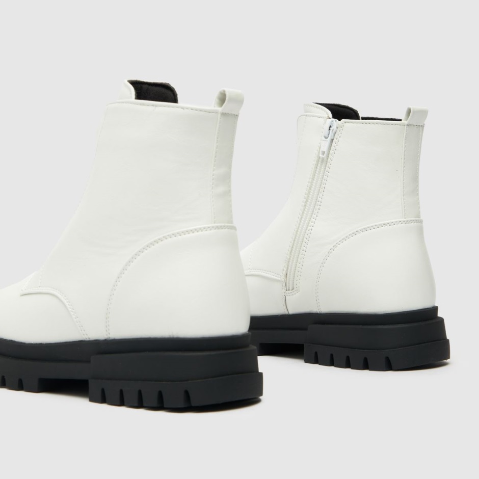 Schuh Cute Front Zip Girls Youth Boots Dr Martens Schweiz Zürich White