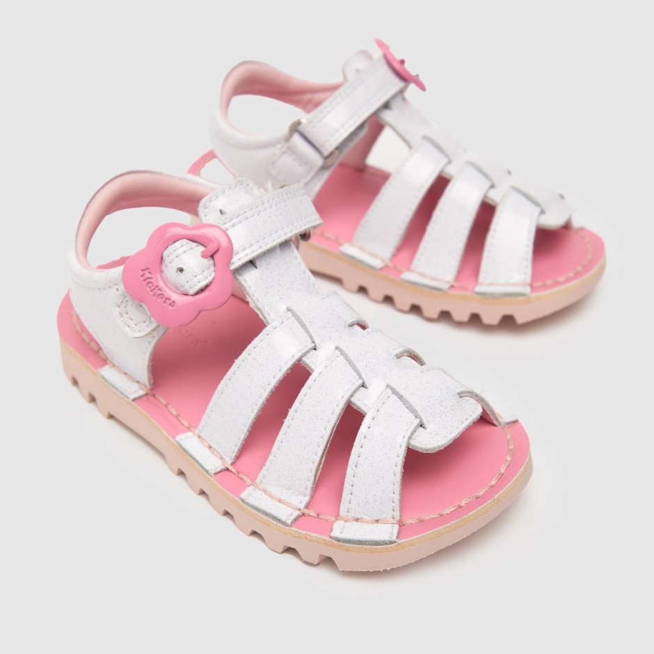 Dr Martens Schweiz Zürich White-pink Kickers Fleur Girls Toddler Sandals