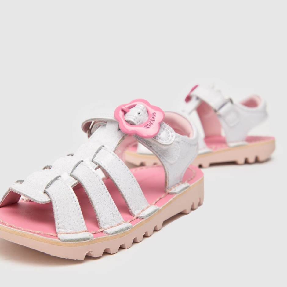 Dr Martens Schweiz Zürich White-pink Kickers Fleur Girls Toddler Sandals