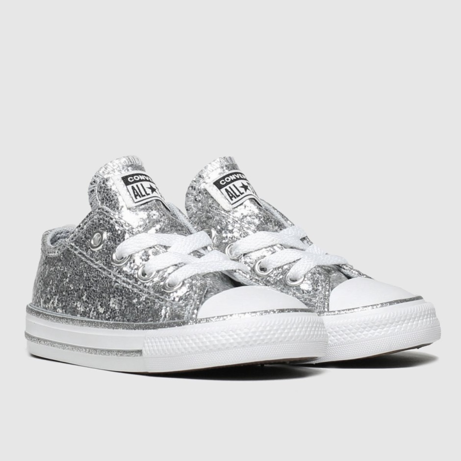 Silber Dr Martens Schweiz Converse All Star Lo Glitter Mädchen Kleinkind Turnschuhe