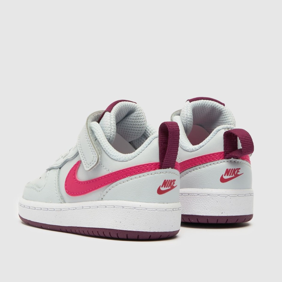 Hellgrau Dr Martens Schweiz Nike Court Borough Low 2 Mädchen Kleinkind Turnschuhe