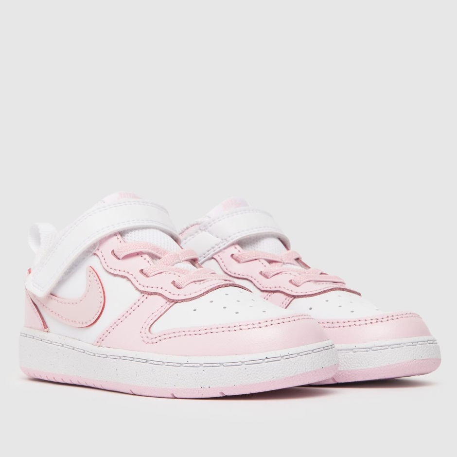 Weiß-pink Nike Court Borough Low 2 Mädchen Kleinkind Turnschuhe Dr Martens Schweiz