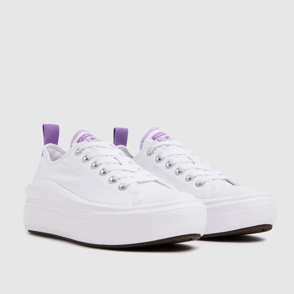 Weiß-lila Converse Move Farbe Pop Mädchen Jugend Turnschuhe Dr Martens Schweiz