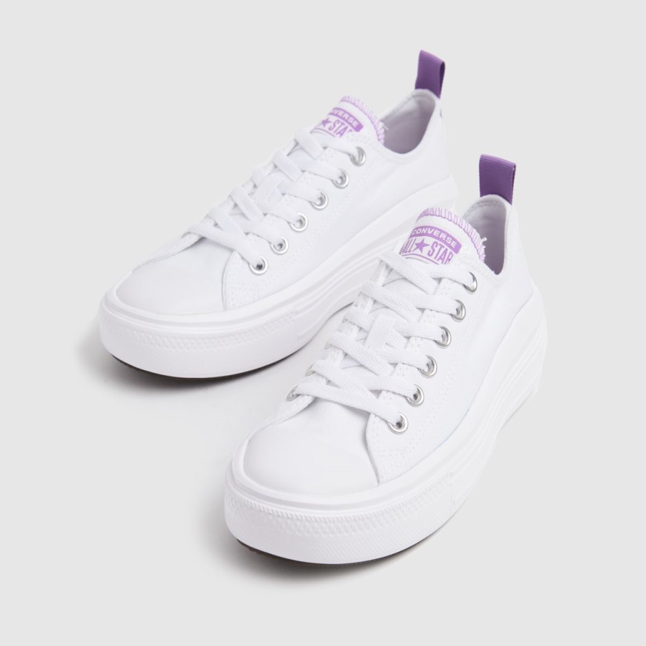 Weiß-lila Converse Move Farbe Pop Mädchen Jugend Turnschuhe Dr Martens Schweiz