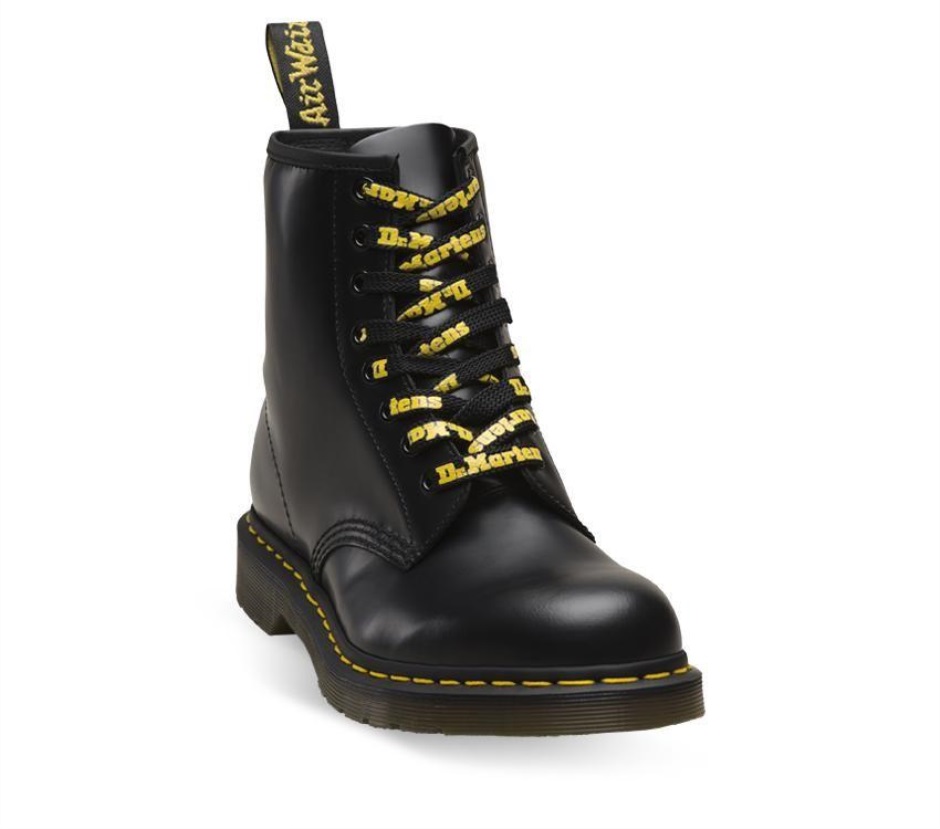 140 Cm Schwarz Gelb Logo Dr Martens Schweiz 140 Cm Logo Flache Schnürsenkel